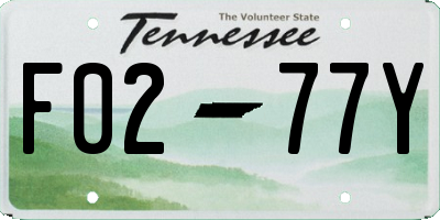 TN license plate F0277Y
