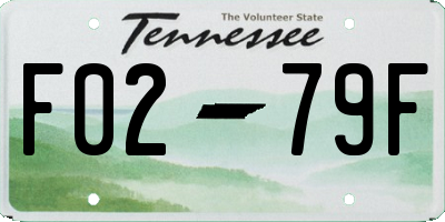 TN license plate F0279F