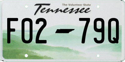 TN license plate F0279Q
