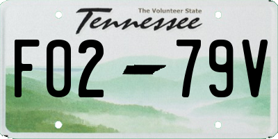 TN license plate F0279V
