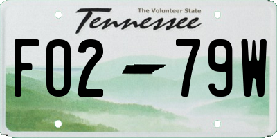 TN license plate F0279W