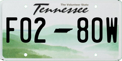 TN license plate F0280W