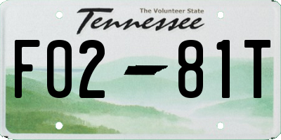 TN license plate F0281T