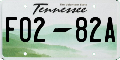 TN license plate F0282A