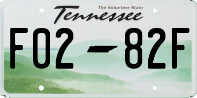 TN license plate F0282F