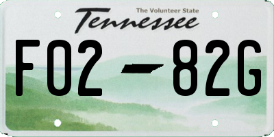TN license plate F0282G