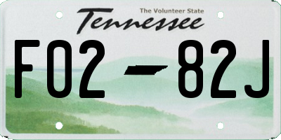 TN license plate F0282J