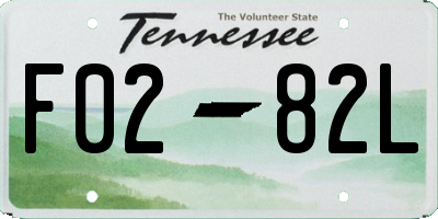 TN license plate F0282L