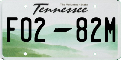 TN license plate F0282M