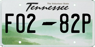 TN license plate F0282P