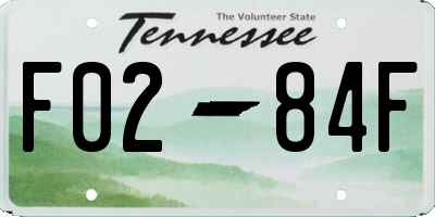 TN license plate F0284F