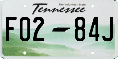 TN license plate F0284J