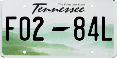 TN license plate F0284L