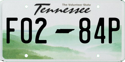 TN license plate F0284P