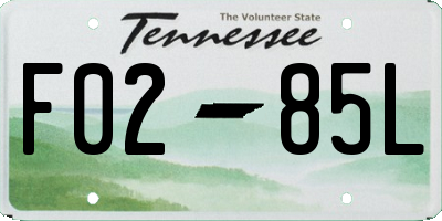 TN license plate F0285L