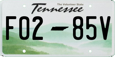 TN license plate F0285V