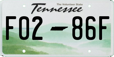 TN license plate F0286F