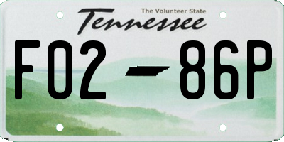 TN license plate F0286P
