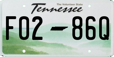 TN license plate F0286Q