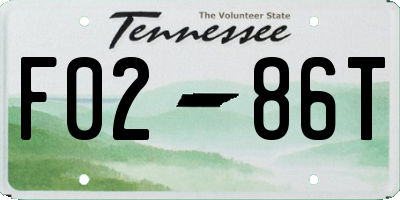 TN license plate F0286T