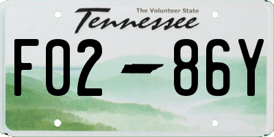 TN license plate F0286Y