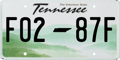 TN license plate F0287F