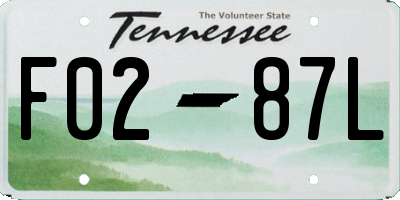 TN license plate F0287L