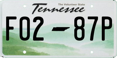 TN license plate F0287P