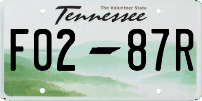 TN license plate F0287R