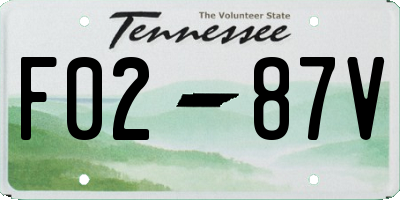 TN license plate F0287V