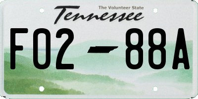 TN license plate F0288A