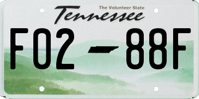 TN license plate F0288F