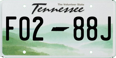 TN license plate F0288J