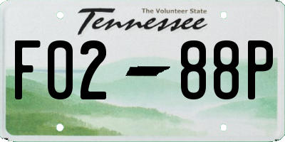 TN license plate F0288P