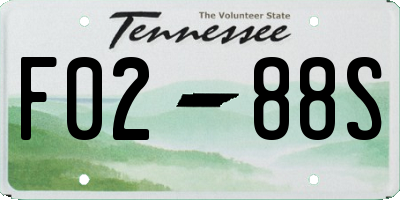TN license plate F0288S
