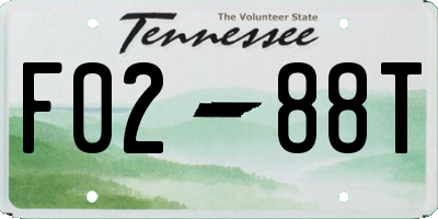 TN license plate F0288T