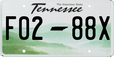 TN license plate F0288X