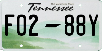 TN license plate F0288Y