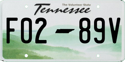 TN license plate F0289V