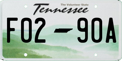 TN license plate F0290A