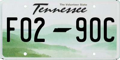 TN license plate F0290C