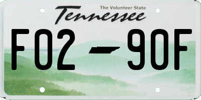 TN license plate F0290F
