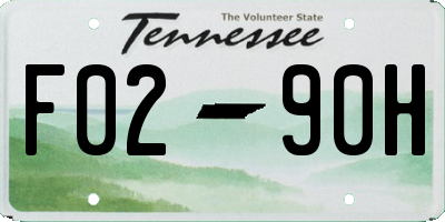 TN license plate F0290H