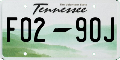 TN license plate F0290J