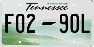 TN license plate F0290L
