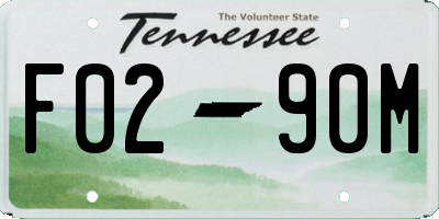 TN license plate F0290M