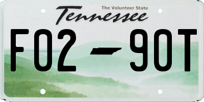 TN license plate F0290T