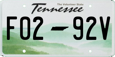 TN license plate F0292V