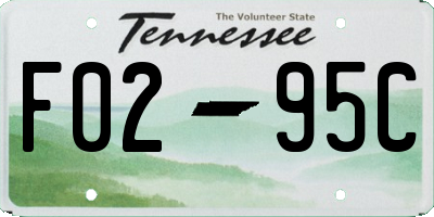 TN license plate F0295C