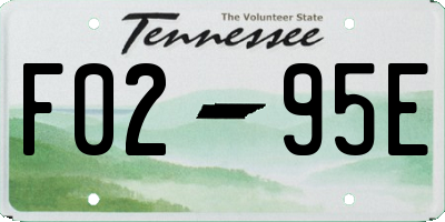 TN license plate F0295E